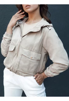 Dámská přechodová bunda s kapucí BELIJ béžová Dstreet TY4402