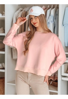 Bluzka damska masełko oversize z wisiorkiem NUBISS różowa Dstreet RY2799