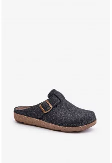 Pánské Pantofle S Přezkou Profilaktické Nazouváky Inblu Grafitové