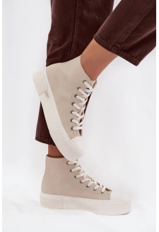 Dámské trampky na platformě LEE ISLA C WOMEN LOW – béžové