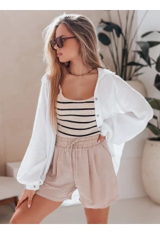 Spodenki damskie lniane RELAX TIME khaki Dstreet SY0458