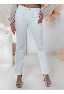 Spodnie damskie jeansowe dzwony ELVIRA białe Dstreet UY2462