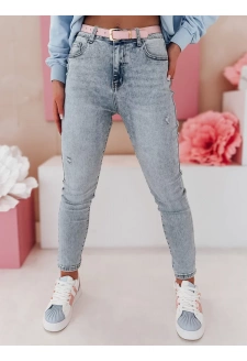 Spodnie damskie slim fit jeansowe SKINNEX niebieskie Dstreet UY2476