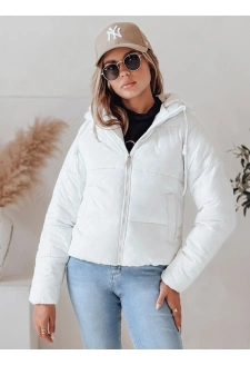 Kurtka damska krótka GLAMVO puchowa z kapturem biała Dstreet TY4952