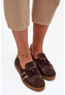 Dámské kožené semišové polobotky barefoot – čokoládové Zazoo 