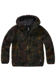 Dětská Teddyfleecejacket Hood woodland