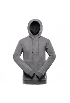 Pánská mikina s kapucí ALPINE PRO LEL dk.true gray
