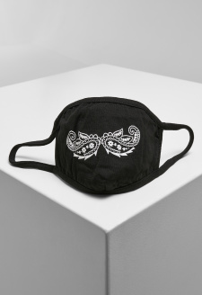 Paisley Moustache Mask černá