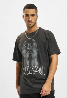 Tupac Up Oversize Tee dřevěné uhlí