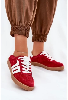 Dámské semišové sportovní sneakersy Vinceza  – červené