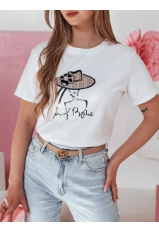 T-shirt damski z nadrukiem WOMANPOW biały Dstreet RY2804