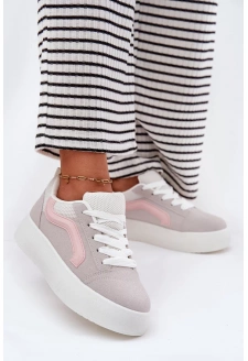 Dámské tenisky na platformě – šedé Tellnira