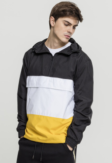 Bunda Color Block Pull Over Blk/chromeyellow/wht