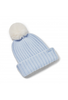 W Halftime Pom Beanie-BLU