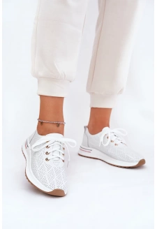 Dámské kožené lehké polobotky Artiker – bílé