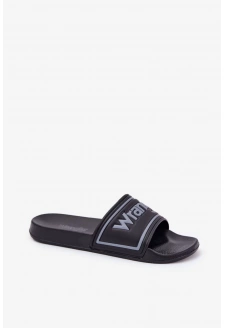 Pánské pantofle WRANGLER AVERELL SLIDER MEN LOW – černé