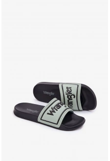 Pánské pantofle WRANGLER AVERELL SLIDER MEN LOW – světle zelené
