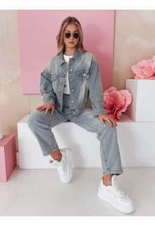 Spodnie damskie wide leg jeansowe WIDENO niebieskie Dstreet UY2492