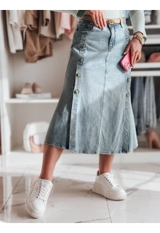 Spódnica jeansowa midi DEMILOVO niebieska Dstreet CY0487