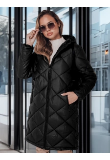 Kurtka zimowa damska SNOWVIBE czarna pikowana Dstreet TY4988