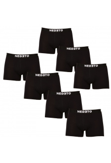 7PACK pánské boxerky Nedeto černé