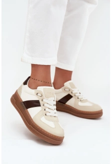 Dámské tenisky na platformě – béžové Galivina