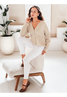 Damski kardigan SORELIE beżowy Dstreet MY2511