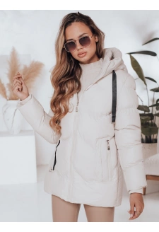 Kurtka zimowa damska SALVONA jasnobeżowa pikowana Dstreet TY5004