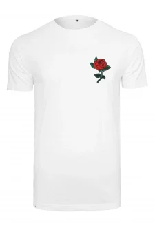 Růžové tričko bílé