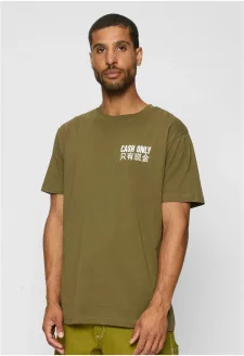 Pánské tričko Cash Only - olivové