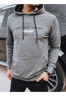 Bluza męska z nadrukiem antracytowa Dstreet BX5713