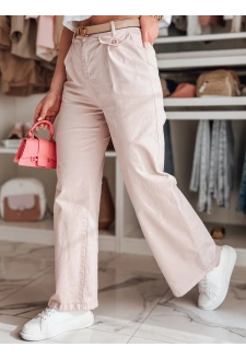 Spodnie damskie wide leg MOBISKA różowe Dstreet UY2620