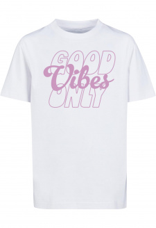 Dětské tričko s nápisem "Good Vibes Only" bílé