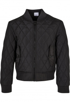 Dívčí Diamond Quilt Nylon Jacket černá