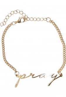 Náramek Pray - zlaté barvy