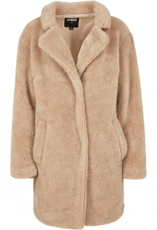 Dámský oversized Sherpa Coat pískový