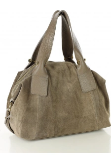 MARCO MAZZINI Béžová taupe kožená kabelka