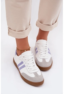 Dámské kožené nízké tenisky Zazoo – bílo-modré