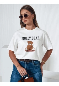 T-shirt damski MOLBER ecru Dstreet RY2571
