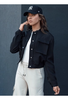 Kurtka damska bomberka PRIEV czarna Dstreet TY4307