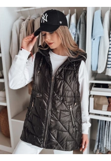 Kamizelka damska przejściowa pikowana OLINVIA czarna Dstreet TY4836