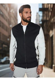 Bluza męska rozpinana za stójką czarna Dstreet BX5909