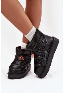 Dámské sněhule D.Franklin na platformě – černé