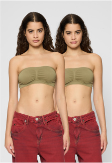 Dámské podprsenky Bandeau 2-Pack khaki+khaki