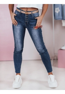 Spodnie damskie slim fit jeansowe SKYFINE Dstreet UY2361
