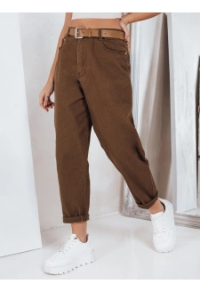 Jeansy damskie mom fit brązowe Dstreet UY2844
