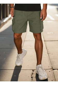 Spodenki męskie materiałowe bojówki zielone Dstreet SX2510