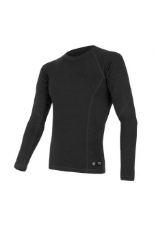 SENSOR MERINO DF pánské triko dl.rukáv černá velikost XXL