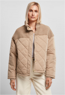 Dámská oversized Diamond Quilt Puffer Jacket softtaupe