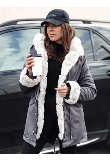 Dámská zimní bunda parka ARCTIC tmavě šedá Dstreet TY4766